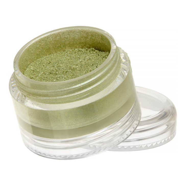Honeybee Gardens PowderColors Clean Mineral Eye Shadow in Celtic Pale Antique Green Shimmer Versatile Portable SkinFrien