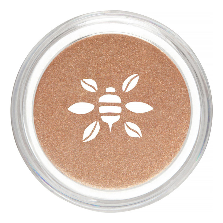 Honeybee Gardens PowderColors Clean Mineral Eye Shadow in Satin Sheets Pale Sparkly Peach With Gold Highlights Versatile