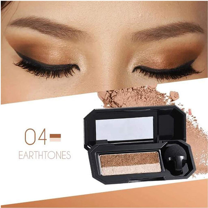 Aaiffey DualColor Waterproof Eyeshadow with Exquisite Glitters and Smooth Texture Long Lasting for Eye Makeup