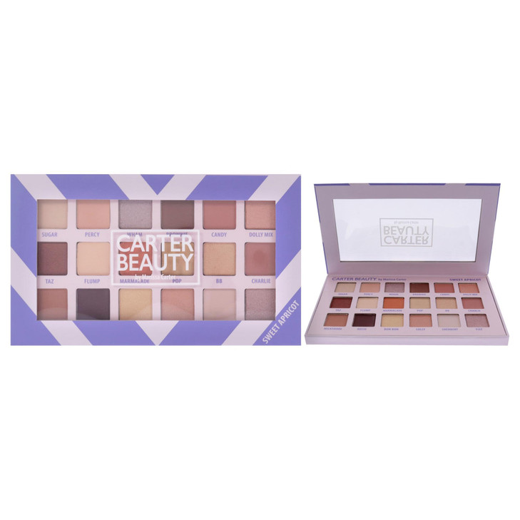 Carter Beauty 18 Shade Palette Sweet Apricot Eyeshadow For Women Ultimate Romantic Shadow Collection For Warm Eye Looks