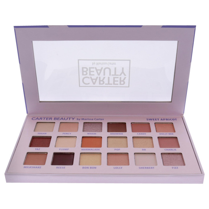 Carter Beauty 18 Shade Palette Sweet Apricot Eyeshadow For Women Ultimate Romantic Shadow Collection For Warm Eye Looks