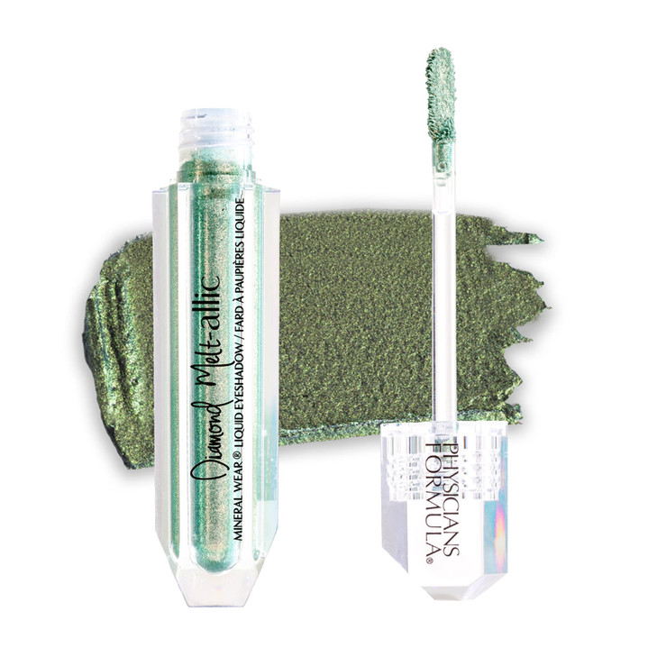 Cream Eyeshadow By Physicians Formula Mineral Wear Diamond Liquid Eyeshadow Metallic Shimmer Golden Emerald Green