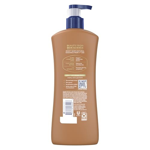 Vaseline Intensive Care Body Lotion Cocoa Radiant for Dry Skin Lotion Made with Ultra-Hydrating Lipids and Pure Cocoa Butter for a Long-Lasting, Radi