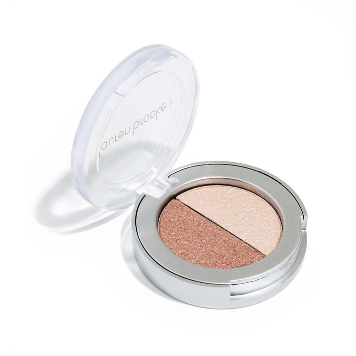 Lauren Brooke Cosmetiques Pressed Eyeshadow Duos Natural Organic Makeup CappuccinoPearl