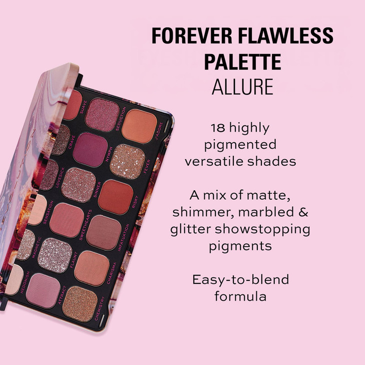 Revolution Beauty Forever Flawless Eyeshadow Palette 18 Pigmented Shades Nude Warm Pressed Powder Mattes Shimmers Glitte