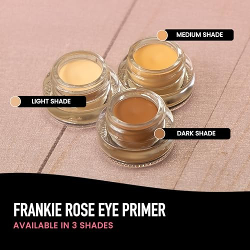 Frankie Rose Weightless Cream Eyeshadow Primer LongLasting Eyelid Primer Eyeshadow Base NonGreasy Formula Eye Primer Tin