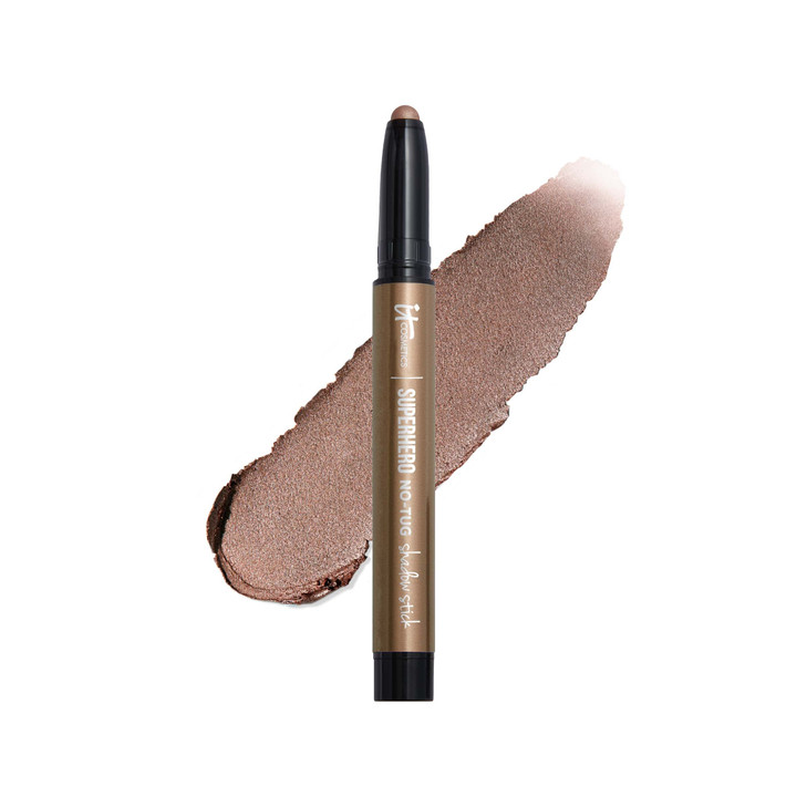 IT Cosmetics Superhero NoTug Waterproof Eyeshadow Stick Super Slate Metallic Pewter Longwear Blendable Cream Eyeshadow w