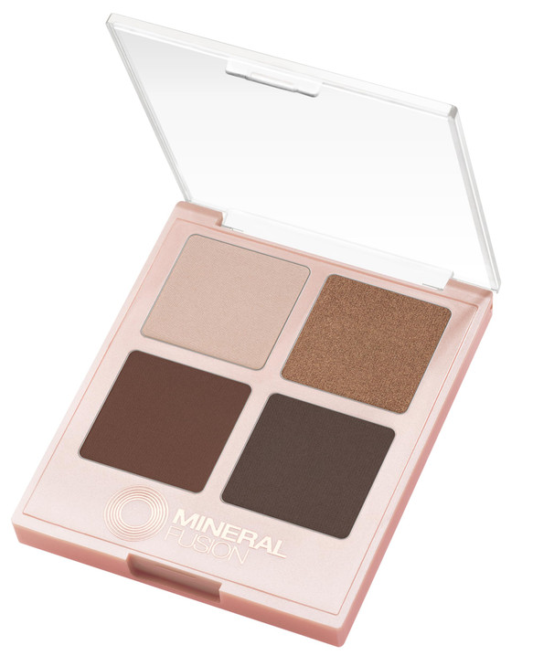 Mineral Fusion Eyeshadow Palette Vegan Eye Makeup with Matte Satin and Shimmer Finishes Natural Lightweight Formula Coff