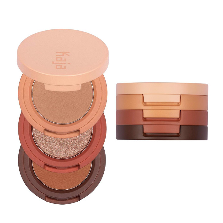 Kaja Beauty Bento Collection Bouncy Eyeshadow Trio Warm Honey Tones Travel Size 10 Spiked Ginger 2019 Allure Best of Bea