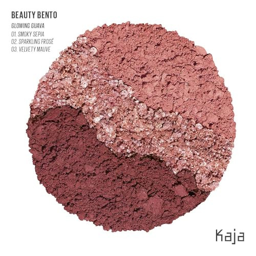 Kaja 3 Colors Eyeshadow Beauty Bento 07 Glowing Guava Mosaic Chrome Shimmer Matte finish Cruelty free KBeauty Mini Palet