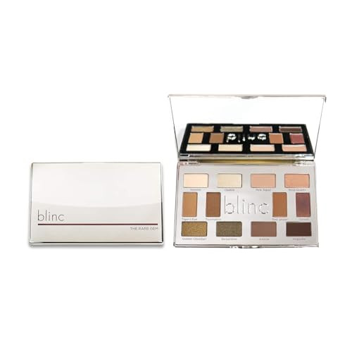 blinc Rare Gem Eyeshadow Palette LongLasting Creamy Blendable and Pigmented Matte Shimmer and Metallic Eyeshadows Gluten