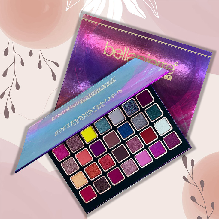 bellapierre Extravaganza Eyeshadow Palette 35 Shades in Matte Satin Shimmer Foil Finishes NonToxic Paraben Free Vegan Cr