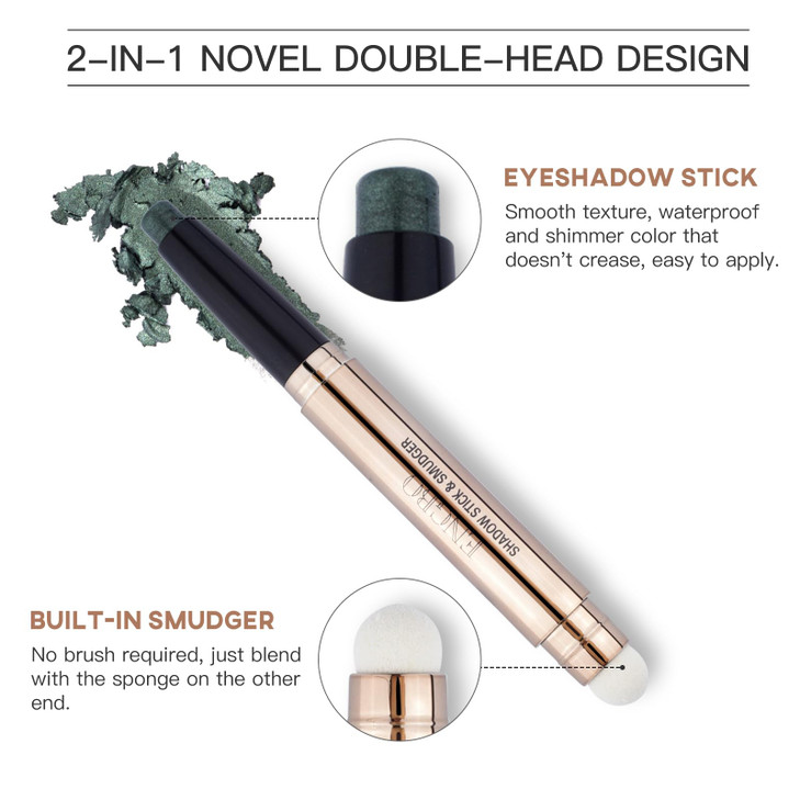 LOKFAR EyeShadow Stick Makeup Cosmetics Eye Brightener Rotatable Cream Eye Shadow Pencil Glitter Shimmer Eyeshadow Stick