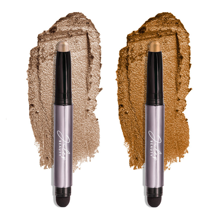Julep Eyeshadow 101 CrmetoPowder Waterproof Eyeshadow Stick Duo LongLasting CreaseProof Easy Apply with Builtin Smudger