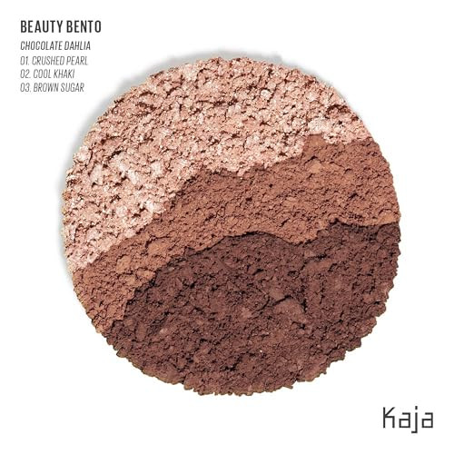 Kaja 3 Colors Eyeshadow Beauty Bento 08 Chocolate Dahlia Mosaic Chrome Shimmer Matte finish Cruelty free KBeauty Mini Pa