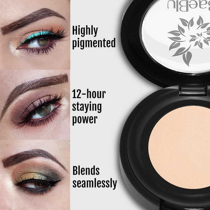 BaeBlu Hypoallergenic Eyeshadow Organic 100 Natural Finely Pressed Velvety Smooth Powder Made in USA Cosmere