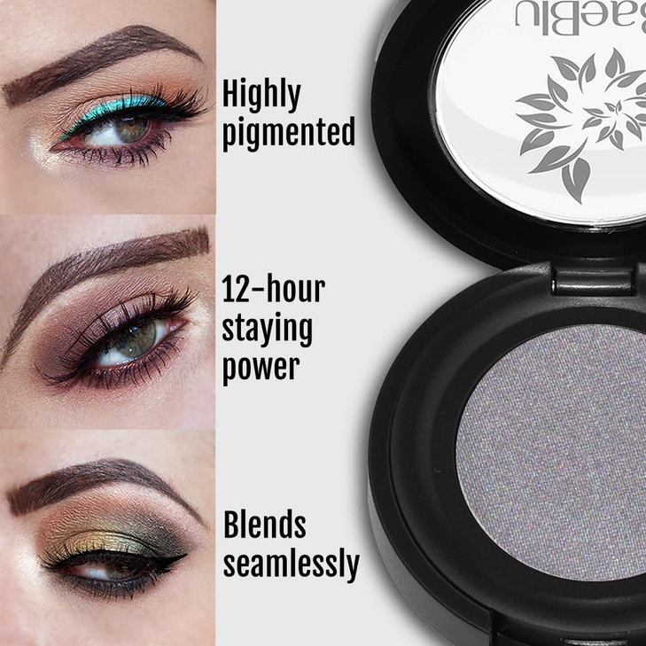 BaeBlu Hypoallergenic Eyeshadow Organic 100 Natural Finely Pressed Velvety Smooth Powder Made in USA Meteorite