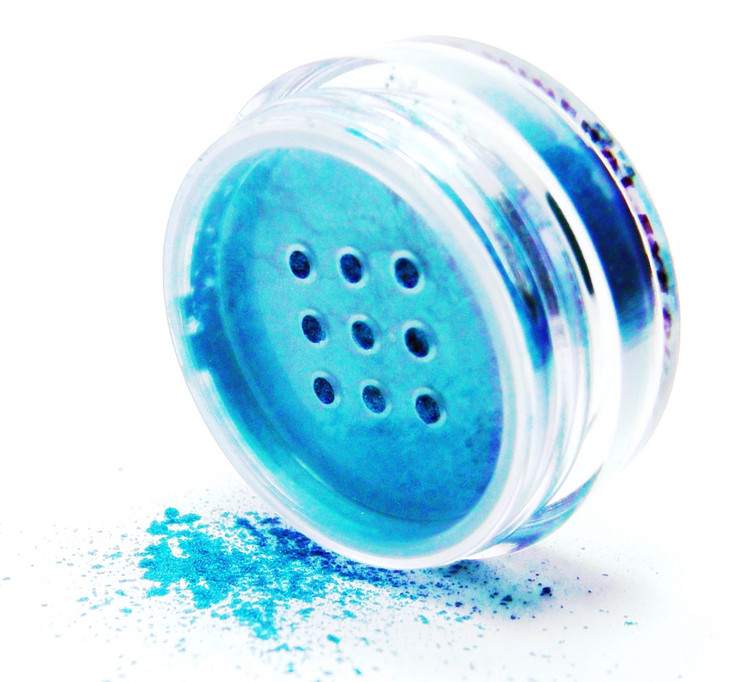 Pure Ziva Turquoise Jade Metallic Blue Teal Single Loose Powder Eyeshadow Talc Paraben Cruelty Free Vegan