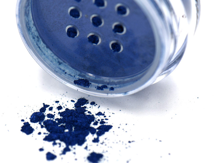 Pure Ziva Blue Plate Special Metallic Deep Royal Navy Purple Single Loose Powder Eyeshadow Vegan Talc Paraben Free