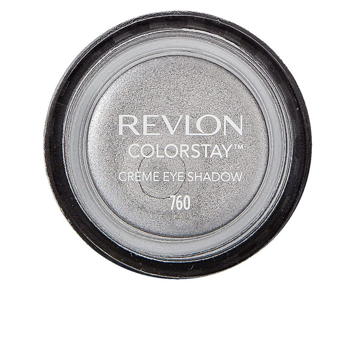 REVLON Colorstay Creme Eye Shadow Longwear Blendable Matte or Shimmer Eye Makeup with Applicator Brush in Silver Earl Gr