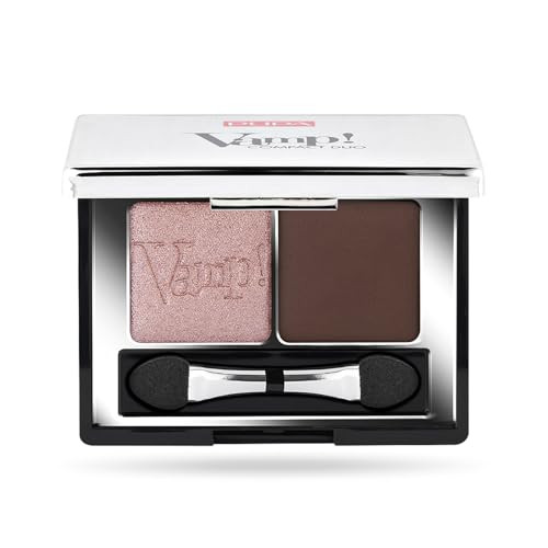 Vamp Compact Duo Eyeshadow 002 Pink Earth by Pupa Milano for Women 0078 oz Eye Shadow