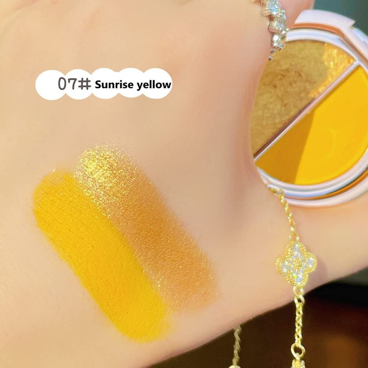 Timipoo Double color eye shadow high pigment eye makeup palette matte shimmer metal eye shadow powder waterproof and dur