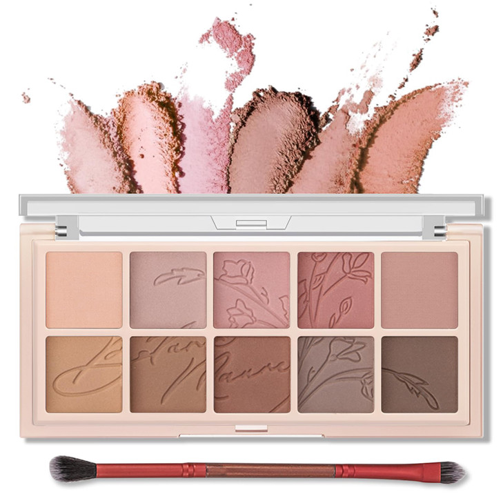 Erinde 10 Colors Eyeshadow Palette Makeup Matte Shimmer Glitter Eye Shadow UltraBlendable High Pigmented NaturingLooking