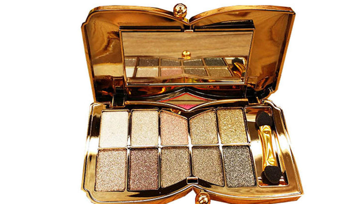 Bernecy Glitter Eyeshadow Palette10 Colors Sparkle Shimmer Eye Shadow Highly Pigmented Long Lasting Makeup Set Gold Type