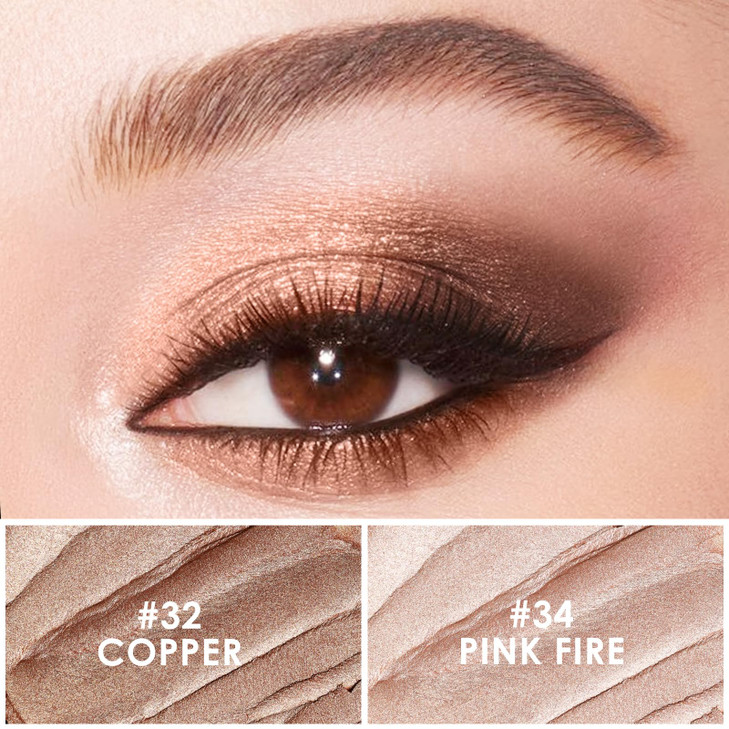 FOCALLURE 2 Pcs Cream Eyeshadow StickBrightener Eyeshadow Pencil CrayonHigh Pigmented Eye Shadow PenWaterproof Long Last