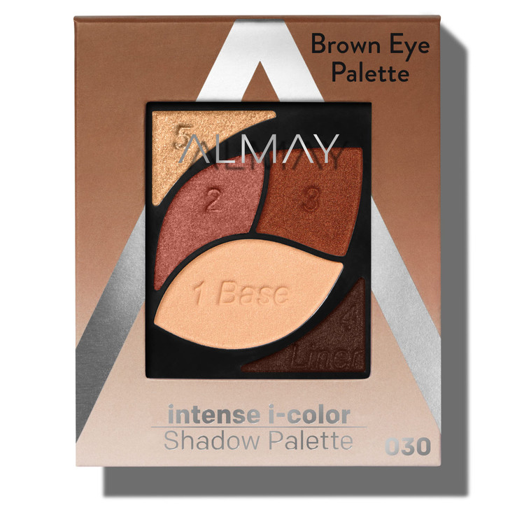 Almay Eyeshadow Palette Longlasting Eye Makeup Primer Enriched with Antioxidant Vitamin E Hypoallergenic 010 Brown Eyes