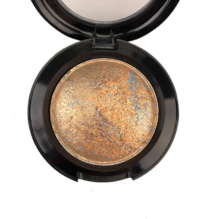 Mallofusa Single Shade Baked Eye Shadow Powder Palette Glitter Makeup Kit in Shimmer 15 Metallic Colors Dark Copper 8g02