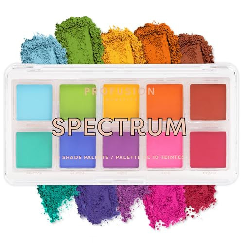 Profusion Cosmetics 10 Shade Eyeshadow Palette High Pigmented MultiFinish Colors Vegan CrueltyFree Create Stunning Looks