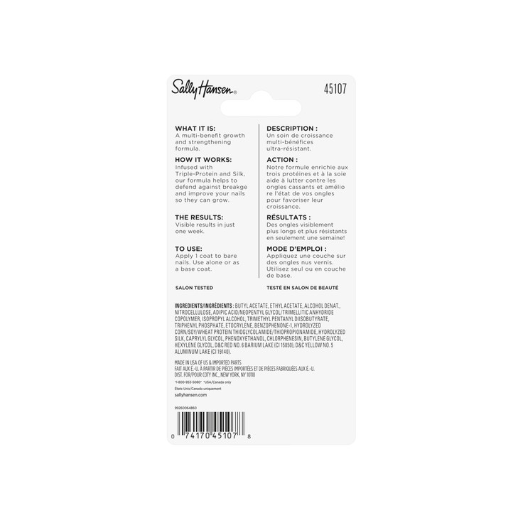 Sally Hansen Nail Treatment Nailgrowth Miracle® Growth Treatment | Infused with Soy Protein, Keratin, Collagen & Multi-Vitamins | Strengthens & Prote online at globaldelivered