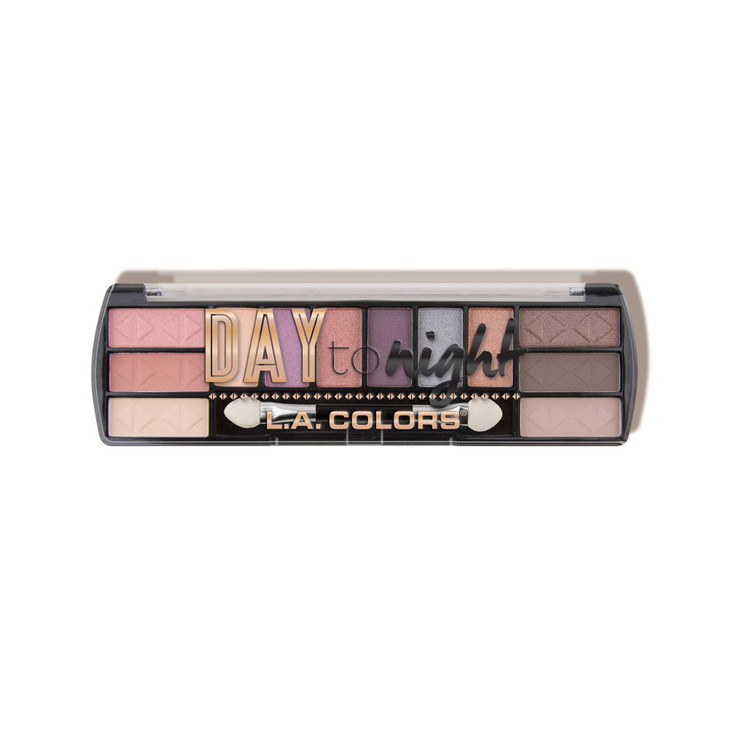 LA COLORS Day To Night 12 Color Eyeshadow Palette Dawn 028 Oz