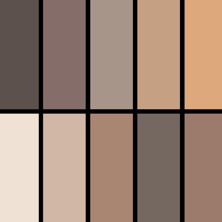 Palladio Eyeland Vibes Escape to the Tropics 10 Count Eyeshadow Palette 5 Curated Palettes Seductive Nudes to Vibrant Hu