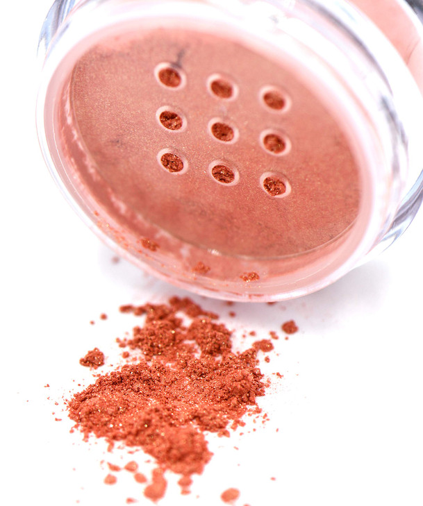 Pure Ziva Coral Reef Dark Peach Pink Loose Eyeshadow Powder Pigment Single Glitter Mineral Dust Jar Pot Talc Paraben Fre