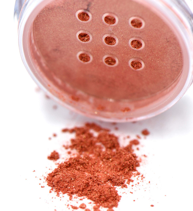 Pure Ziva Coral Reef Dark Peach Pink Loose Eyeshadow Powder Pigment Single Glitter Mineral Dust Jar Pot Talc Paraben Fre