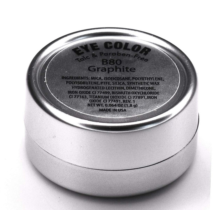 Pure Ziva Graphite Grey Navy Smokey Shimmering Pressed Powder Single Vegan Eyeshadow Talc Paraben Cruelty Free