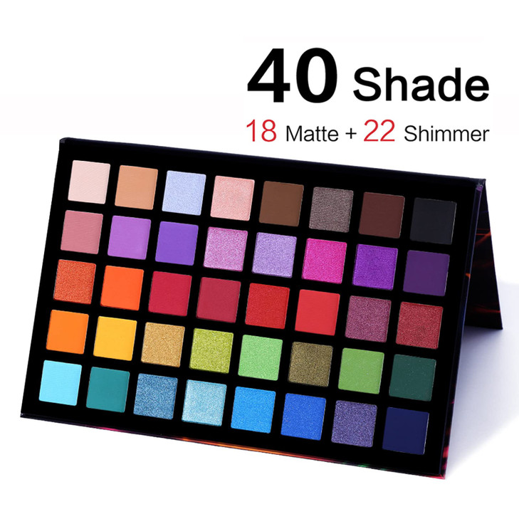 UCANBE Spotlight Eyeshadow Palette Professional 40 Color Eye Shadow Matte Shimmer Makeup Pallet Highly Pigmented Colorfu