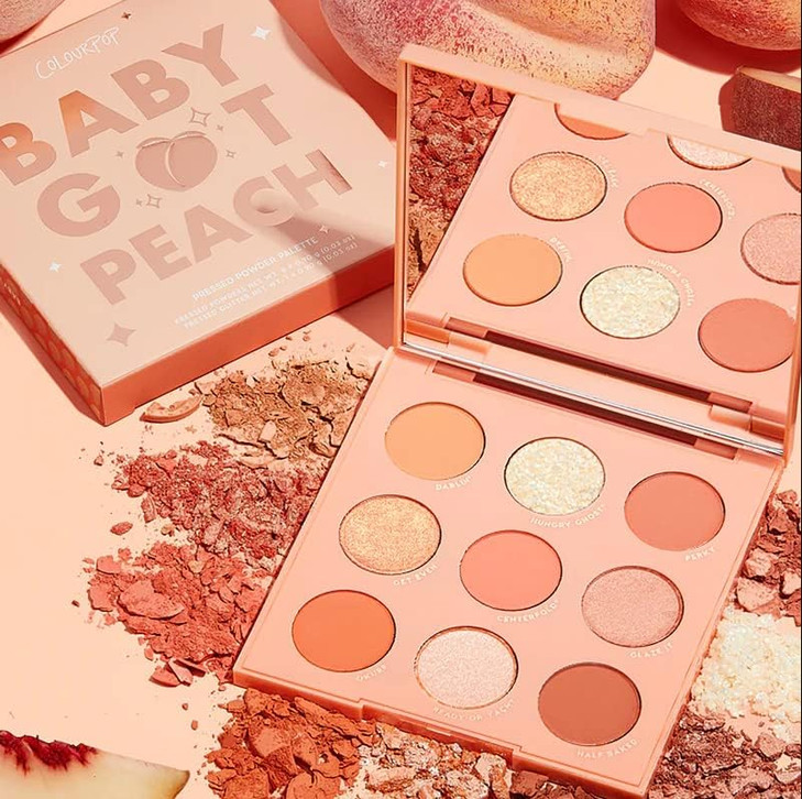 Colourpop Baby Got Peach Shadow Palette 9 Pan Eyeshadow Palette Full Size No Box