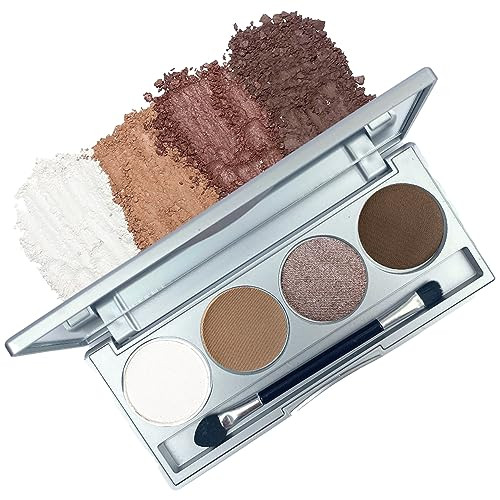 Honeybee Gardens Hot Chocolate Eye Shadow Palette Clean and Bold 4 Highly Pigmented Colors With Long Lasting Luxe Finish