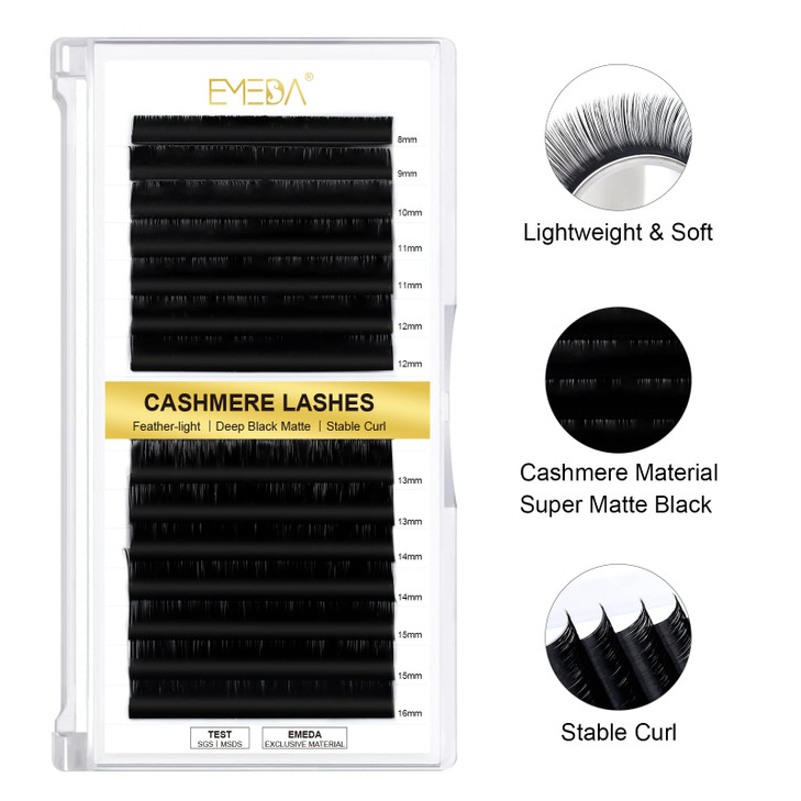 EMEDA Eyelash Extension Volume Lashes 007mm D Curl 815mm Mixed Tray Automatic Blooming Flower Self Fast Eyelash Extensio