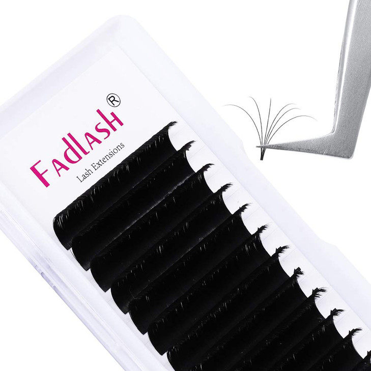 Volume Lash Extensions 005 007 Self Fanning Eyelash Extensions C D DD Curl 5D 7D Easy Fanning Volume Lashes 8D 10D 820mm