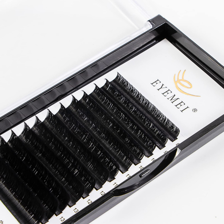 Eyelash Extensions 007 C Curl Natural Faux Mink Eyelash Extensions Individual Lashes Extension 12mm Tray Salon Use by EY