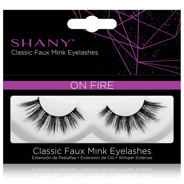 SHANY Classic Faux Mink Eyelashes Durable Single Pair 3D Reusable Fluffy and Soft Strip Lash with Medium Volume ON FIRES