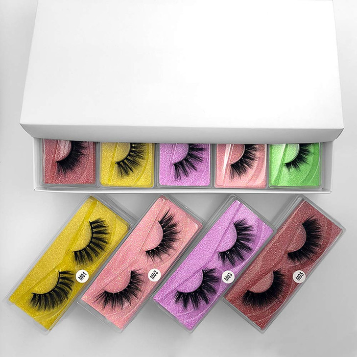 HBZGTLAD Wholesale Eyelashes 1020304050100 Pairs Faux 3D Mink Lashes Natural False Eyelashes Makeup Cilios Thick Mink Ey