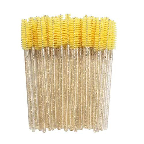 300 Crystal Shiny Disposable Mascara Wand Eyelash Eyebrow Brushes Spooly Applicator Makeup Kits Mix Color