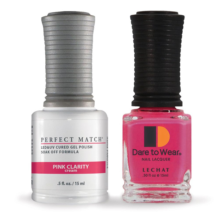 LeChat - Perfect Match Gel Polish - Pink Clarity - Watermelon Pink with Sheer Finish - (0.5 Ounce) - Easy Application - Soak Off Formula online at globaldelivered