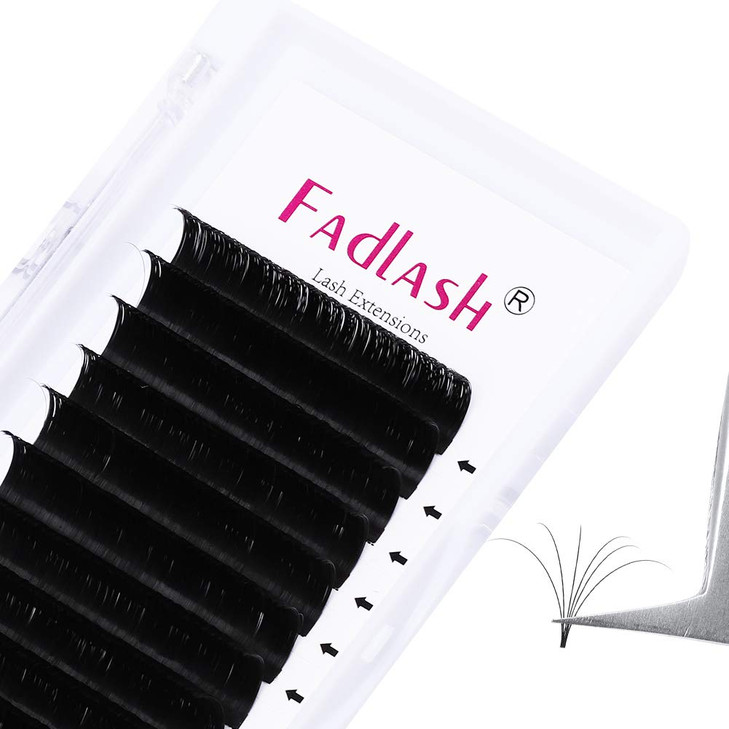 Easy Fan Volume Lashes Eyelashes Extension 003 D Curl 8mm Mega Volume Lash Extensions FADLASH Self Fanning Lash Extensio
