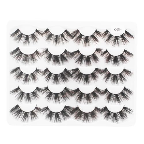 Vayator 16 Pairs False Eyelashes Natural Wispy Fluffy Dramatic Volume Fake Lashes Extension Handmade Crueltyfree Eyelash